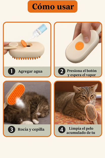 Cepillo A Vapor Para Mascotas