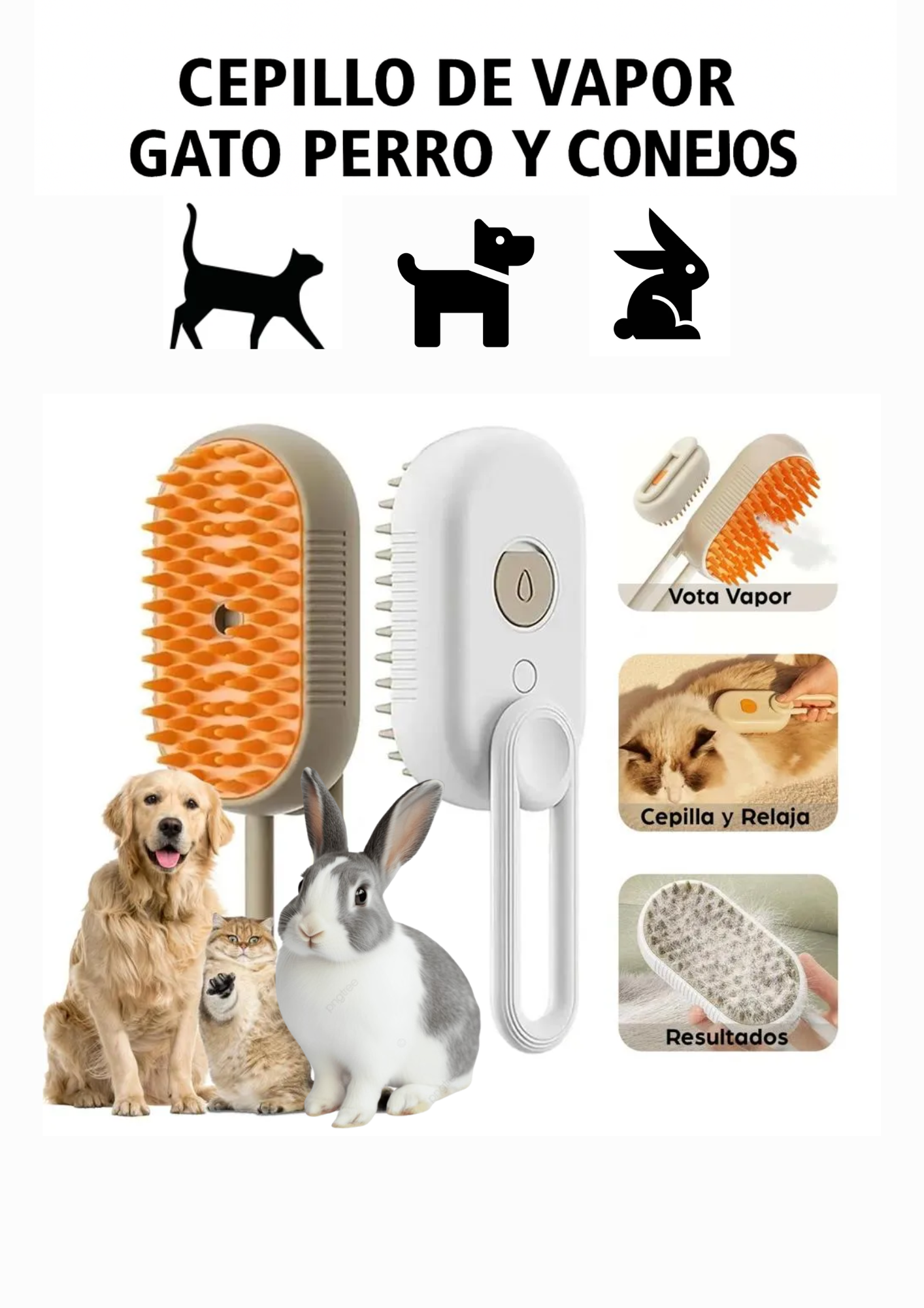 Cepillo A Vapor Para Mascotas