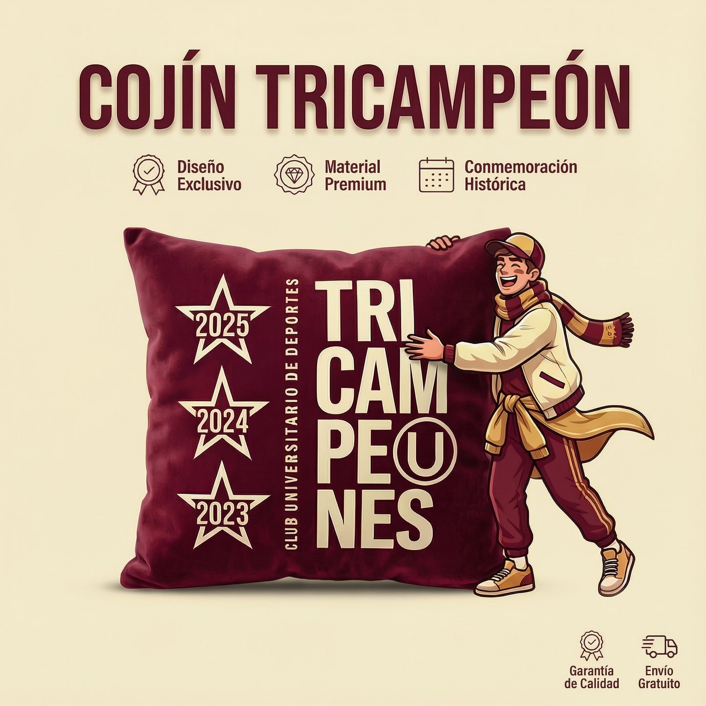 Cojin Tricampeon